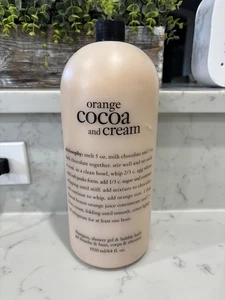 PHILOSOPHY  ORANGE COCOA AND CREAM SHAMPOO, SHOWER GEL 64 OZ BOTTLE IS CRACKED - Picture 1 of 8