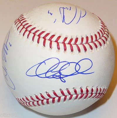 BOLA DAN UGGLA JORGE CANTU CODY ROSS CHRIS COGHLAN MULTI FIRMADA FLORIDA MARLINS Foto 1 de 4