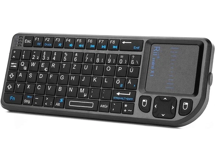 X1 Mini Tastatur Wireless, Smart TV Tastatur, Kabellos Tastatur Mit Touchpad, Mi - Bild 1 von 4