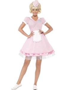 Ladies 1950s Diner Girl Fancy Dress Costume - Picture 1 of 1
