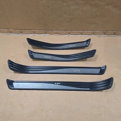 04 - 10 BMW 535i E60 Front & Rear Right Left Side Door Sill Scuff Plate Set of 4 - Image 1 of 4