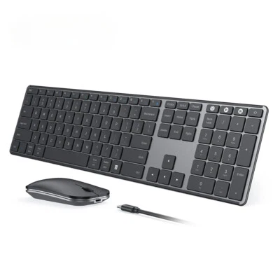 Bluetooth Keyboard and Mouse Combo Multi-Device Rechargeable Keyboards and Mice - Image 1 of 4