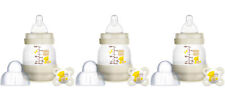 MAM イージースタート 抗疝痛ボトル 4.5 オンス & おしゃぶりセット 新生児 2 個 ホワイト 3 パック