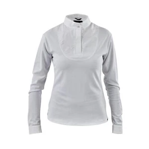 Shires Aubrion Long Sleeve Stock Shirt - White - Picture 1 of 2