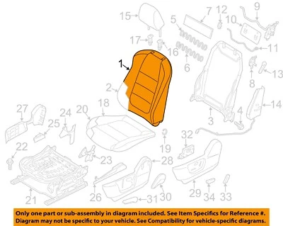 MAZDA OEM 2016 CX-5 asiento delantero-cubierta de cojín-parte superior trasera izquierda KA0H8818134 Foto 1 de 2