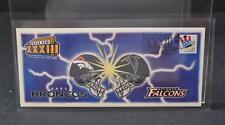 1999 Broncos Falcons Super Bowl 33 USPS Stamp First Day Cover Fancy Cancel Y11