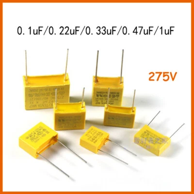 Condensador de seguridad X2 0.1uf, 0.22uf, 1.33uf, 0.47uf 275V paso de CA 10mm 15mm 22mm Foto 1 de 3