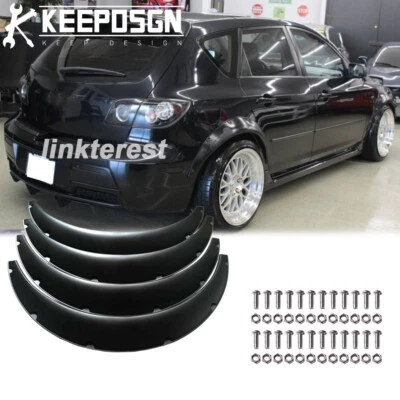 For Mazda Mazdaspeed 3 Fender Flares Body Kits Wide Extra Wheel Cover Protect - Image 1 of 4