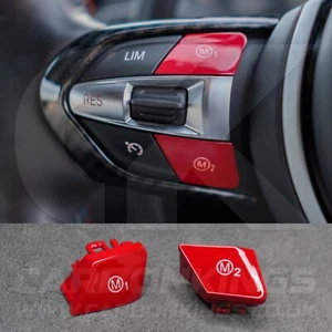 BMW Red M1 & M2 Buttons Set for M2 M3 M4 M5 M6 X5M X6M F80 F82 F83 F85 F87 F10 - Picture 1 of 16
