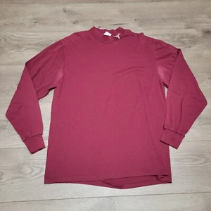 Vintage Augusta Sportswear Shirt Mens Large Burgundy Long Sleeve Embroidered - Picture 1 of 8