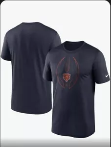 Men's Nike Navy Chicago Bears Team Legend Icon Performance T-Shirt Medium - Picture 1 of 3