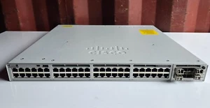 Cisco Catalyst 9300 NM-8X 48-Port UPOE Switch - C9300-48U with 1100W PSU - Photo 1/7