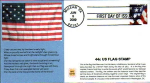 MPG Cachets 4396 US Flag Stamp 44 Francis Scott Key's - Picture 1 of 1