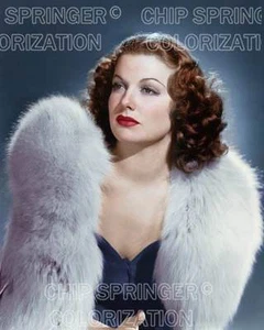 ANN SHERIDAN WEARING A FUR (#2) 8X10 BEAUTIFUL COLOR PHOTO BY CHIP SPRINGER - Picture 1 of 1