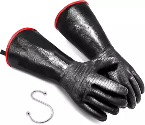 Heat Resistant BBQ Gloves - 1472°F Waterproof & Oil Resistant 14" Mitts - Picture 1 of 12