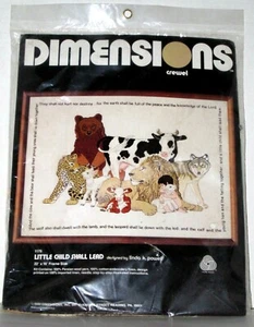 Kit de Bordado Dimensions Crewel Animales Cristianos #1179 El Niño Pequeño Deberá Liderar - Imagen 1 de 3
