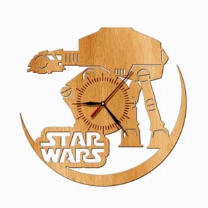 Star Wars design wooden wall clock home art playroom movie game comics [ 3 ] - Picture 1 of 1