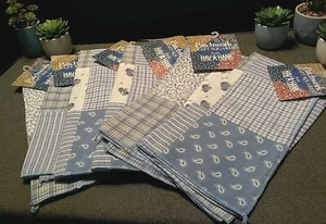 HAV-A-HANK Multi Color Patchwork Craft Squares 22"×22" 100% Cotton 6 Pc. Lot - Picture 1 of 9