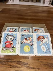 1960'S VAC-U-FORMED PLASTIC NURSERY RHYME CHRISTMAS ORNAMENTS ANTHROPOMORPHIC 51 - Picture 1 of 7