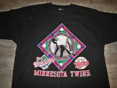 Minnesota Twins World Champions Made in USA T-shirt Tee Men Size XL 1991 Vintage - Image 1 of 4