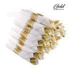 100 Piece Set: Prerolled Disposable Silverware For 25 Guests Dinnerware
