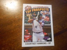 2013 CAROLINA LEAGUE TOP PROSPECTS COURTNEY HAWKINS Minor League Single Card