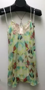 FREE PEOPLE canotta cami XS incrociata incrociata spalline spaghetti - Foto 1 di 10