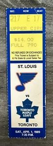 Bernie Federko All-Time St. Louis Blues Points Record 1073 Biglietto Stub 4/1/89 - Foto 1 di 1