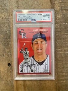 Matt Holliday Topps Chrome Platinum 2023, 4/5 PSA 10 - Picture 1 of 15