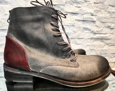 EUC Women's FELMINI Zenia Boots 8497 Zipper & Lace Up Vintage Look Size 38 - Image 1 of 4