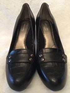 Easy Spirt Antigravity Womens Heels Pumps Size 7M Black Leather Upper Comfort  - Picture 1 of 8