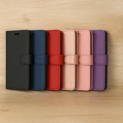 Case For iPhone Leather Wallet Flip 16 15 14 12 13 PRO MAX MINI 11 XR XS 8 7 6 5 - Image 1 of 4