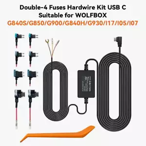 WOLFBOX Hardwire Kit for G840S/G930/G850/G900/I07 Dash Cam, Parking Monitor - Picture 1 of 16