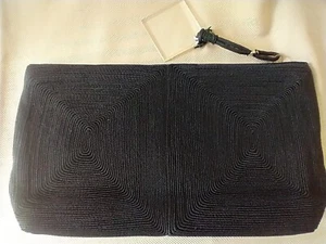 1940’s Black Cord Clutch Purse with Lucite Charm Cocktail Little Black Dress - Picture 1 of 9