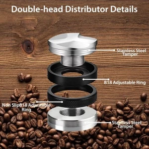 Distributore Caffè 53mm e Manomissione Doppia Testa Livella Caffè per Espresso Tamper - Foto 1 di 12