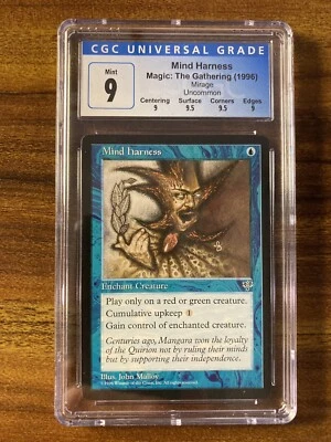 MTG ✨MIND HARNESS✨Mirage CGC QUAD 9’s++ MINT UNCOMMON Enchantment 1996 POP 1 ! - Image 1 of 2