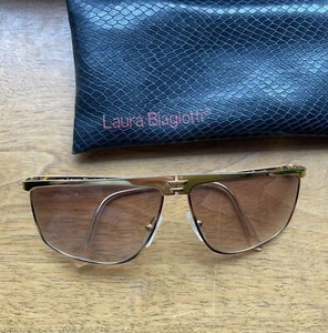 Laura Biagiotti T 135/S Gold Vintage Sunglasses - Picture 1 of 4