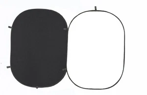 5' x 7' 150x200cm Collapsible Twist Flex Backdrop Panel Screen Black White - Picture 1 of 1