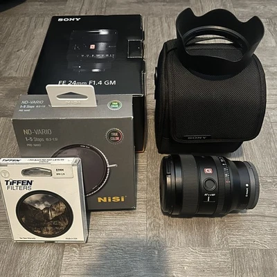 Sony FE 24mm f/1.4 GM Full-Frame Autofocus Lens for E-Mount, NiSi ND + Filters - Image 1 of 4