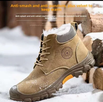 Men’s winter Fleece Lined Safety Work Shoes - Image 1 of 4