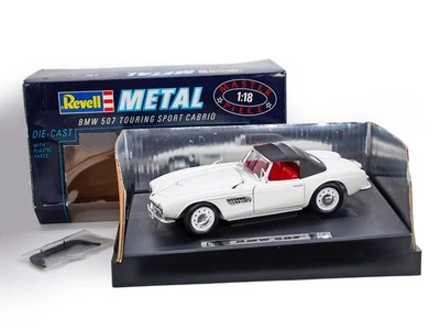 REVELL 1:18 1956 BMW 507 Touring Sport Cabriolet METAL 8810 WHITE RED NEW  C34 - Image 1 of 4
