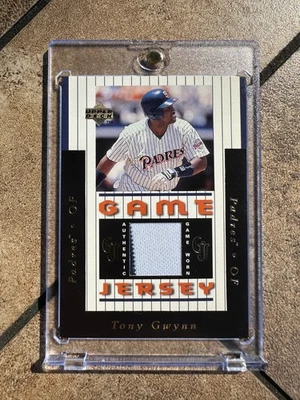 Camiseta deportiva Tony Gwynn 1996 Upper Deck parche juego usado Padres Foto 1 de 2