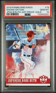 2018 Diamond Kings Shohei Ohtani Artist Proof Gold #'d/99 PSA 10 GEM MINT 💎💎 - Bild 1 von 2