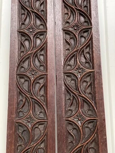 SALE !!!! A Stunning Pair of Gothic Revival panels in oak - Picture 1 of 24