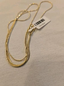 Italian Sparkle Snake Chain, 14kt YG/925SS, 30"L, 4gr. Lobster Clasp - Picture 1 of 7