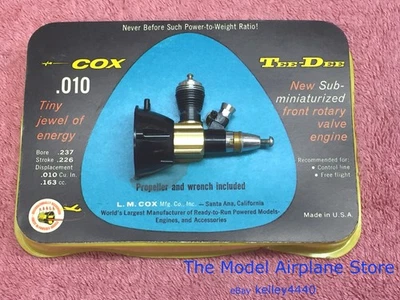Unrun Cox TeeDee 010 Gas Model Airplane Engine - Control Line or Free Flight - Image 1 of 4