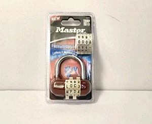 Master Lock Password Plus 2006 Letters And Numbers 1534D- RED - Picture 1 of 4
