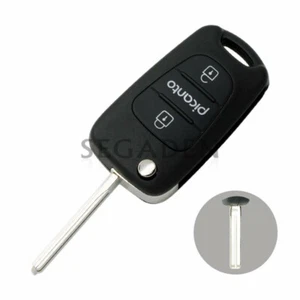 Replace Flip Key Shell fit for KIA Picanto Flip Remote Key Case 3 Button SS160A - Picture 1 of 3