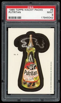 1985 Topps Wacky Packages Sticker All New #08 Putritan PSA 9 - Image 1 of 2