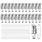 100Pcs Heat Cable Roof Clips and Spacers, Metal De Icing Cable Hooks and4240